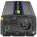 Qoltec Przetwornica napięcia Monolith 2000 MS Wave | 12V na 230V | 1000/2000W | USB