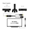 CLUB3D HDMI 2.0 TO DISPLAYPORT 1.2 4K60HZ HDR M/F ACTIVE ADAPTER Czarny