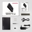 AXAGON EE35-GTR USB-C 3.2 Gen 1 - SATA 6G, Obudowa Zewnętrznego Dysku Twardego 3.5", Ryflowana - Czarna