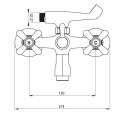 Deante Neo Symetrio bateria wannowo-prysznicowa ścienna chrom BOS011D