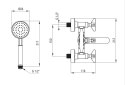 Deante Temisto BQTN11D bateria wannowo-prysznicowa