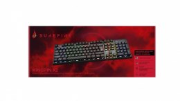 SureFire KingPin X2 klawiatura Gaming USB QWERTY US English Czarny, Metaliczny