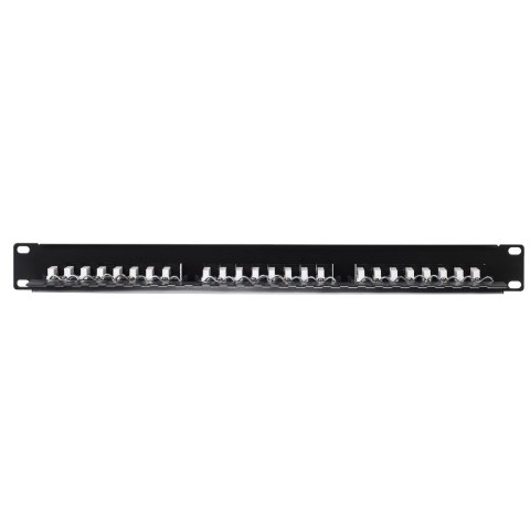 Patch panel 19'' Netrack 24-porty kat. 6 UTP, z półką