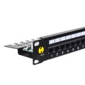 Patch panel 19'' Netrack 24-porty kat. 6 UTP, z półką