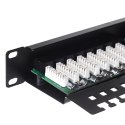 Patch panel 19'' Netrack 24-porty kat. 6 UTP, z półką