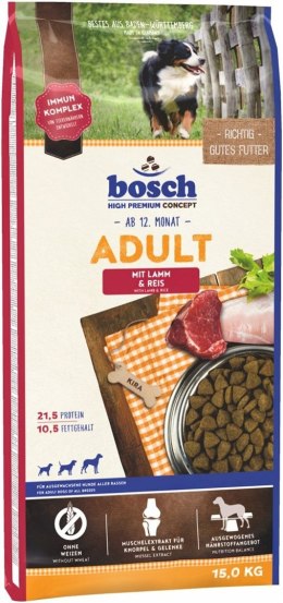 BOSCH Adult Lamb & Rice - sucha karma dla psa - 15kg