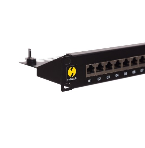 Patch panel 19" Netrack 24-porty kat. 6A FTP wyposażony