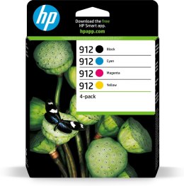 Tusz HP zestaw HP 912, HP912=6ZC74AE, zawiera cmyk, 3YL80AE+3YL77AE+3YL78AE+3YL79AE