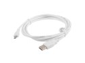 Kabel Lanberg CA-USBM-10CC-0018-W (USB 2.0 M - Micro USB M; 1,8m; kolor biały)