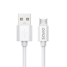 SAVIO KABEL USB-A - MICRO USB, 3 M, BIAŁY, CL-167