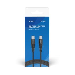 SAVIO KABEL USB TYP C - USB TYP C 5A, 2M CL-160