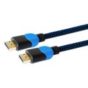 Kabel SAVIO GCL-02 (HDMI M - HDMI M; 1,8m; kolor czarno-niebieski)