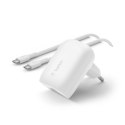 Ładowarka Belkin BoostCharge USB-C PD 3.0 PPS Wall Charger 30W + USB-C to USB-C Cable 1m White