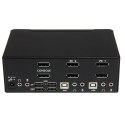 StarTech.com SV231DPDDUA przełącznik KVM Czarny