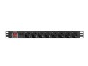 LANBERG LISTWA ZASILAJĄCA RACK PDU 19" (1U, 16A, 8X SHUKO, 2M, CZARNA) PDU-08F-0200-BK