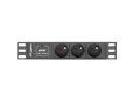 Listwa RACK Lanberg PDU-03E-0200-IEC-BK (3 x Typ E; 10 A; 2m; kolor czarny)