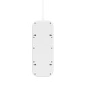 Listwa zasilająca Belkin Power Surge 6-PORT + 1xUSB-A +1xUSB-C 2.4A PD 650J 2m White Schuko