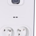 Listwa zasilająca Belkin Power Surge 8-PORT + 2xUSB-A 18W 900J 2m Grey/White