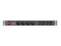 Listwa zasilająca Lanberg PDU-04E04I-0200-BK (2m; kolor czarny)