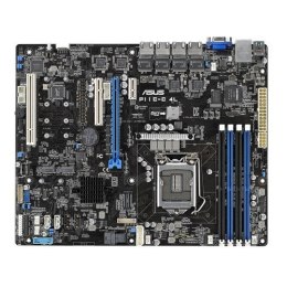 Płyta Serwerowa ASUS P11C-C/4L Xeon® E-21XXX (95W), C242, 4xDIMM, 4 Intel i210AT+1Mgt LAN, 6 SATA(4 by 1 miniSAS HD con.), 2 M.2