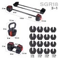 Zestaw regulowanych sztangielek HMS SGR18 PRO SET 3w1 41 kg