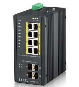 Switch Zyxel RGS200-12P PoE(PoE+: 8;)  240W Managed Gigabit Rugged