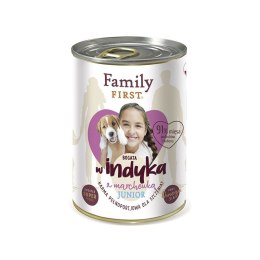 FAMILY FIRST Junior Indyk z marchewką - mokra karma dla psa - 400 g