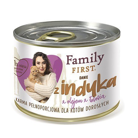 FamilyFirst Danie z indykiem adult 200g