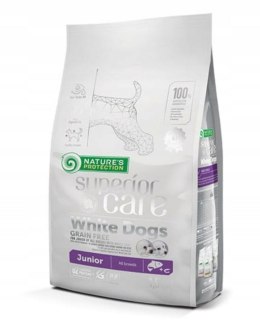 Nature's Protection White Dogs Grain Free Łosoś Junior All Breeds 1.5kg