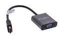 Adapter Lanberg AD-0017-BK (HDMI M - D-Sub (VGA) F; 0,20m; kolor czarny)