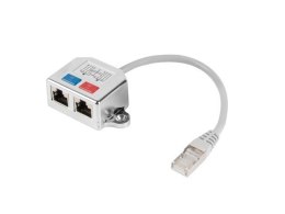 Adapter Lanberg AD-0026-S (RJ45 M - 2 x RJ45 F; kolor szary)