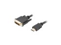 Kabel Lanberg CA-HDDV-10CC-0030-BK (HDMI M - DVI-D (18+1) M; 3m; kolor czarny)