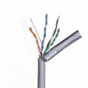 Kabel sieciowy A-LAN drut, 100% miedź KIF5PVC305Q (FTP; 305m; kat. 5e; kolor szary)