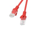 Patchcord UTP Lanberg PCU5-10CC-0200-R (RJ45 - RJ45 ; 2m; UTP; kat. 5e; kolor czerwony)