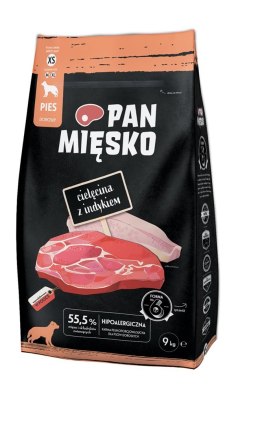 PAN MIĘSKO Cielęcina z indykiem (dorosły) chrupki XS - Karma sucha dla psa - 9kg