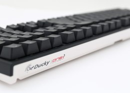 Ducky One 2 White LED klawiatura Uniwersalne USB Niemiecki Czarny, Biały