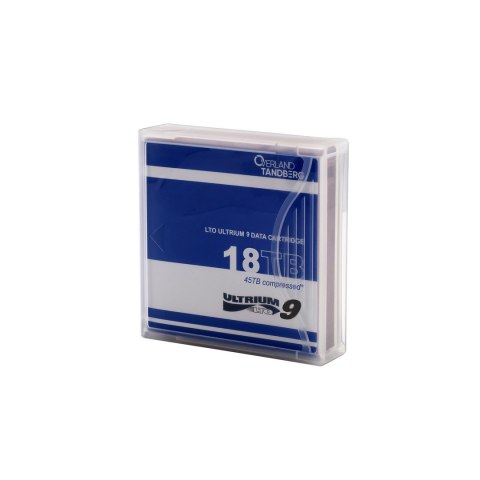 Overland-Tandberg LTO-9 Data Cartridge, 18/45TB, un-labeled with case (1pc)