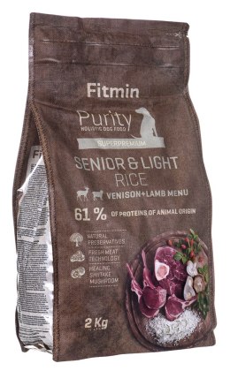 FITMIN Purity Rice Senior & Light Venison & Lamb- sucha karma dla psów starszych wszystkich ras - 2kg