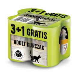 PETREPUBLIC Zestaw Kurczak 3+1 GRATIS - Karma mokra dla kota - 400g