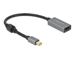 DeLOCK 66570 adapter kablowy 0,2 m Mini DisplayPort HDMI Typu A (Standard) Czarny, Szary