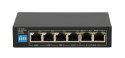 Extralink EUROS V2 | Switch PoE | 4x 100Mb/s PoE/PoE+, 2x RJ45 Uplink 100Mb/s, 60W