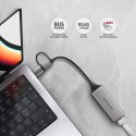 Karta sieciowa AXAGON ADE-TXCA Gigabit Ethernet, USB-C + USB-A - Titanium Grey