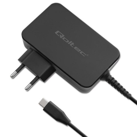 Ładowarka Qoltec 52387 GAN POWER PRO 1XUSB-C 90W 5-20V 3-4.5A CZARNA