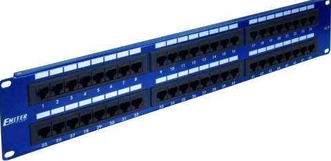 EmiterNet Panel 19", 48xRJ45 UTP kat.5e (2U) niebieski