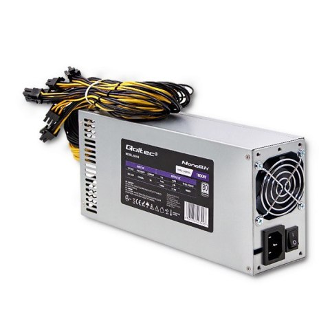 QOLTEC ZASILACZ PCI-E 1800W | 80 PLUS PLATINUM | GAMING MINER