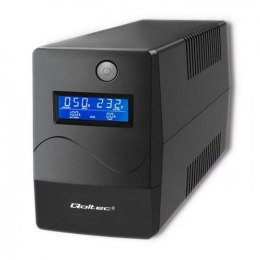 QOLTEC ZASILACZ AWARYJNY UPS 650VA | 360W | LCD | USB | RJ45