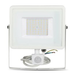 Projektor LED V-TAC VT-50-S-W 50W SAMSUNG CHIP Czujnik ruchu 3000K 4000lm (SKU 466) Biały