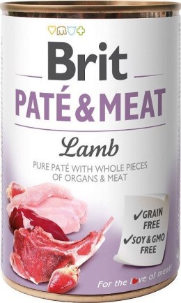 Karma BRIT PATÉ & MEAT z jagnięciną - mokra karma dla psa 400g