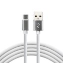 Kabel zasilający everActive CBS-1CW (USB - USB typu C ; 1m; kolor biały)