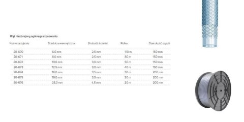 WĄŻ OGÓLNEGO STOSOWANIA 12,5x3,0 40mb ZBROJONY